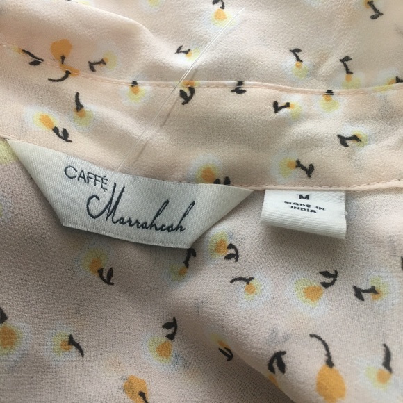 Caffe Marrakesh Tank /Button Down Blouse Combo AllOver Floral Peach NWT M - Picture 8 of 8